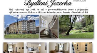 Připravujeme – pronájem bytu 2+KK 46m2 v prvorepublikovém domě v blízkosti parku Jezerka P4 – Nuselská ul.